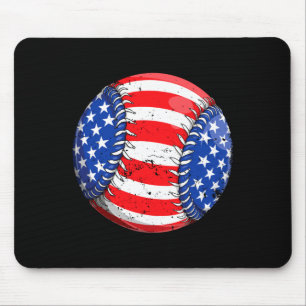 Tapis De Souris Drapeau américain baseball 4 juillet garçons homme