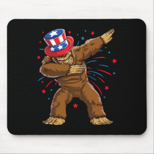 Tapis De Souris Drapeau américain Bigfoot 4 juillet Chemises Sasqu