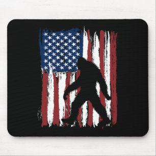 Tapis De Souris Drapeau américain Bigfoot Drôle 4 juillet Patrioti