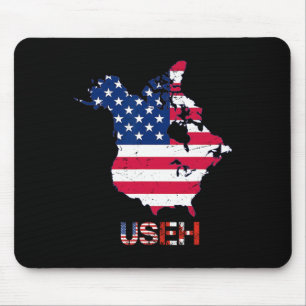 Tapis De Souris Drapeau américain carte du 51e État Canada États-U