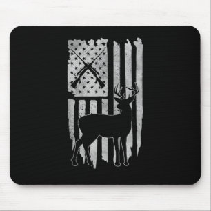 Tapis De Souris Drapeau Américain Chasse au Cerf Patriotique Homme