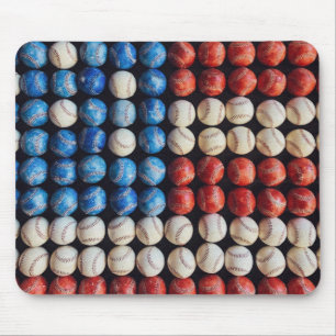 Tapis De Souris Drapeau américain de baseball