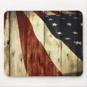 Tapis De Souris Drapeau américain de fibre de bois americana
