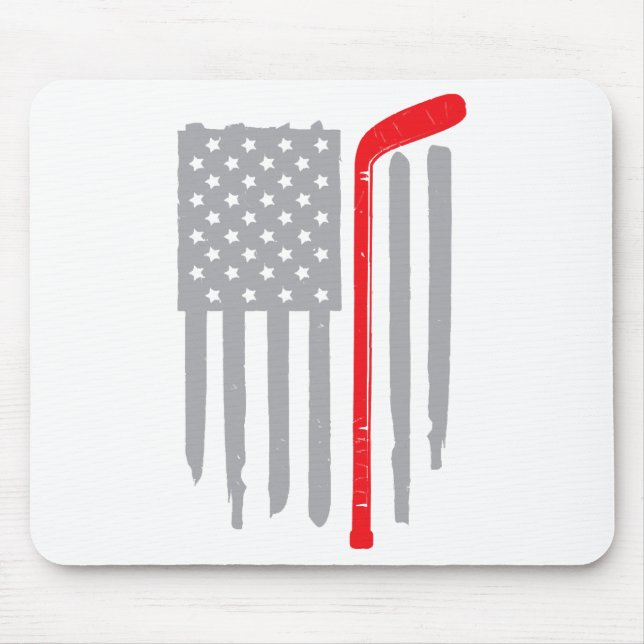 Tapis De Souris Drapeau américain de hockey (Devant)
