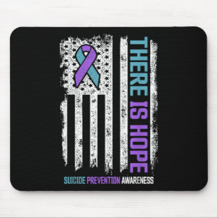 Tapis De Souris Drapeau américain de prévention du suicide Espoir