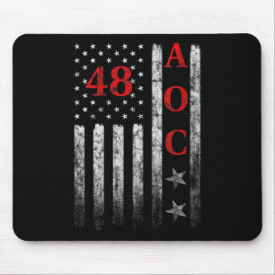 Tapis De Souris Drapeau américain des femmes 2028 Aoc Président Fa
