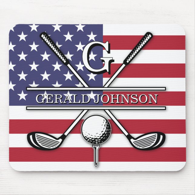 Tapis De Souris Drapeau américain design patriotique (Devant)