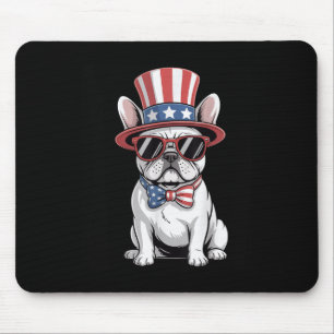 Tapis De Souris Drapeau américain du patriotique français Chien Us