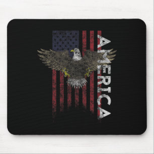 Tapis De Souris Drapeau américain en détresse Drapeaux vintage Usa