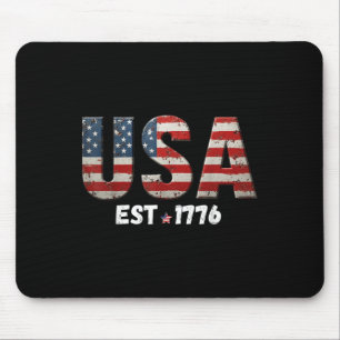 Tapis De Souris Drapeau Américain États-Unis D'Amérique Usa 4ème