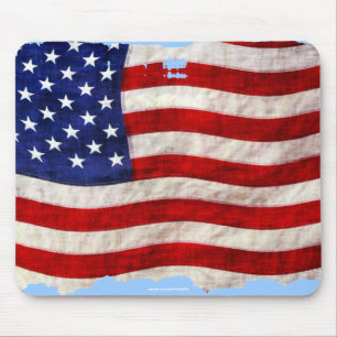 Tapis De Souris Drapeau américain États-Unis Patriotique Art Desig