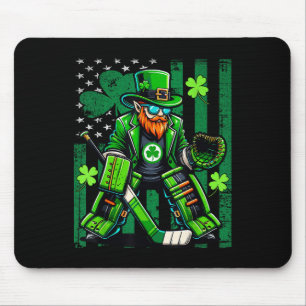 Tapis De Souris Drapeau américain gardien de hockey Saint Patrick 