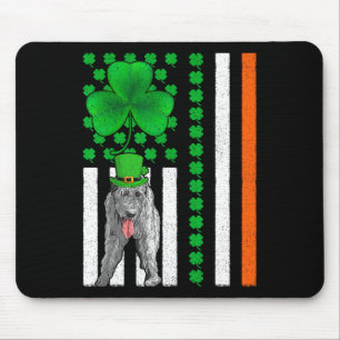 Tapis De Souris Drapeau américain irlandais Chien Lévrier Irlandai