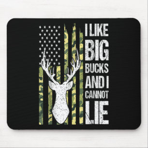 Tapis De Souris Drapeau Américain J'Aime Big Bucks Et Je Ne Peux P