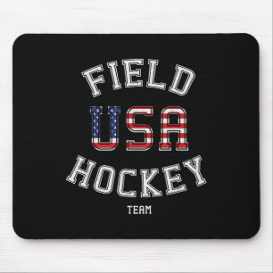 Tapis De Souris Drapeau Américain Joueur de hockey de terrain T-sh