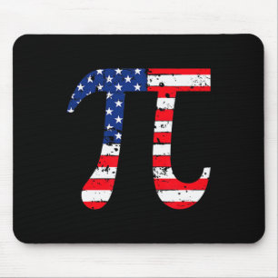 Tapis De Souris Drapeau américain Jour Pi Math patriotique Geek Ne