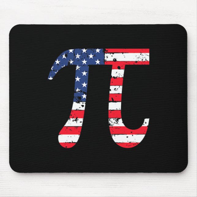 Tapis De Souris Drapeau américain Jour Pi Math patriotique Nerd 3. (Devant)