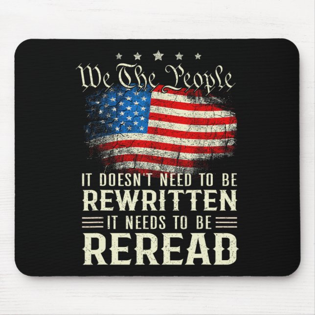 Tapis De Souris Drapeau américain La constitution des États-Unis d (Devant)