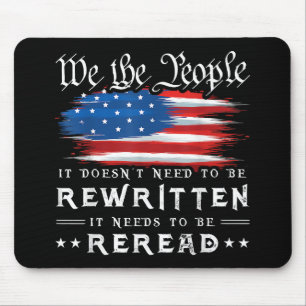 Tapis De Souris Drapeau américain La constitution des États-Unis d