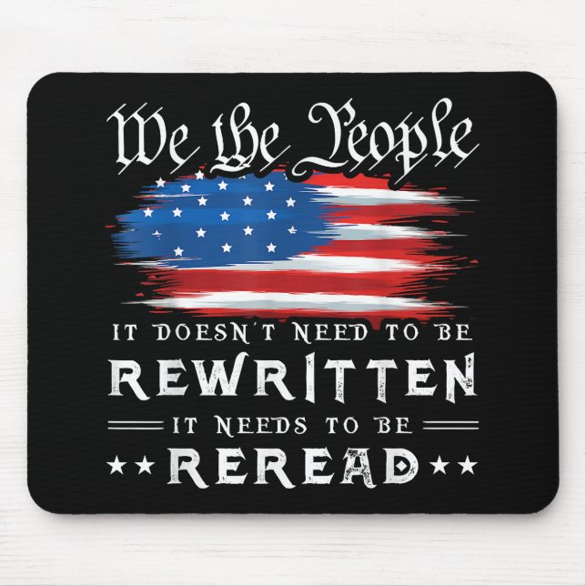 Tapis De Souris Drapeau américain La constitution des États-Unis d (Devant)