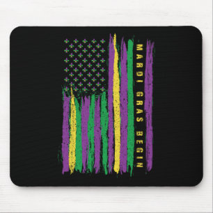 Tapis De Souris Drapeau américain Mardi Gras Costu