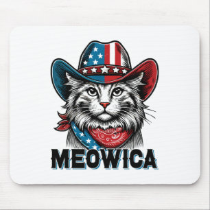 Tapis De Souris Drapeau américain Meowica Drôle drôle 4 juillet pa