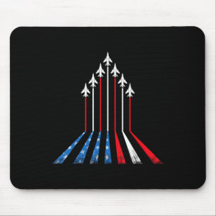 Tapis De Souris Drapeau Américain Patriotique 4 Juillet Rouge Blan