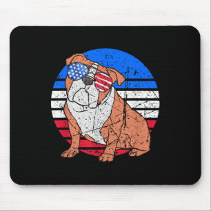 Tapis De Souris Drapeau américain patriotique Bulldog Lover