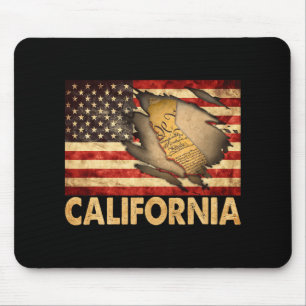 Tapis De Souris Drapeau américain patriotique Californie Usa 4 jui