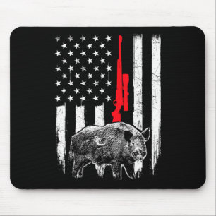 Tapis De Souris Drapeau américain patriotique - Chasse de sanglier