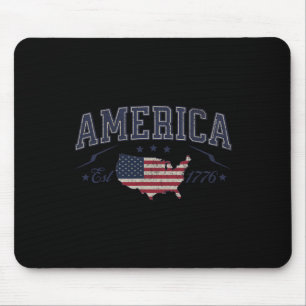 Tapis De Souris Drapeau américain patriotique États-Unis 1776 4 ju