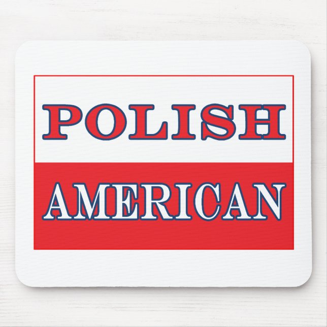 Tapis De Souris Drapeau américain polonais (Devant)