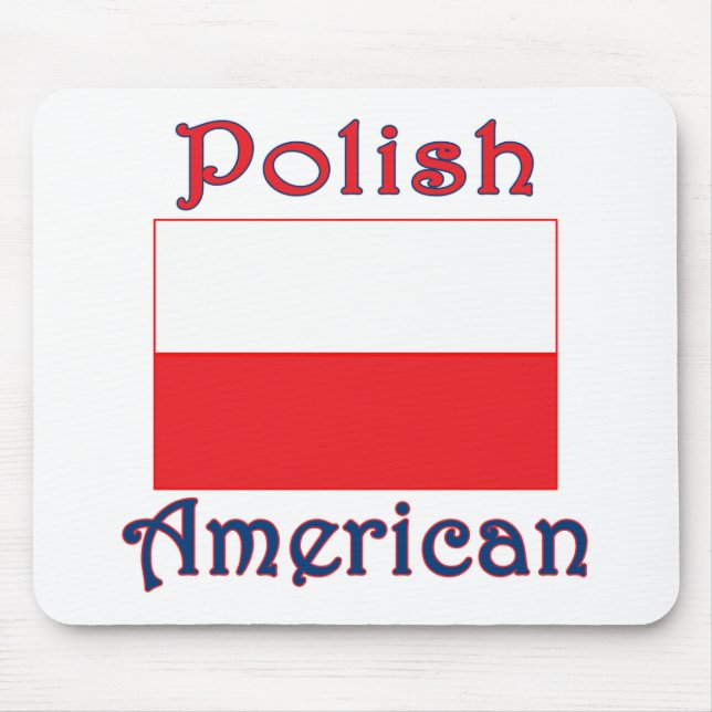 Tapis De Souris Drapeau américain polonais (Devant)