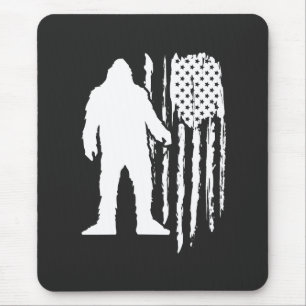 Tapis De Souris Drapeau américain Sasquatch Bigfoot