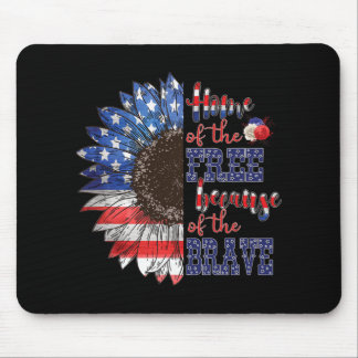 Tapis De Souris Drapeau américain Tournesol Patriotique Graphique 