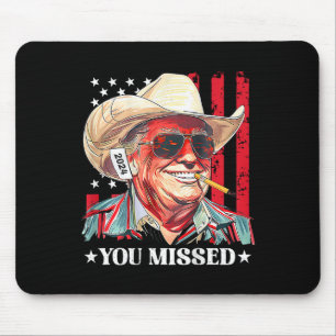 Tapis De Souris Drapeau américain Trump cow-boy de l'Ouest Vous av