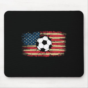 Tapis De Souris Drapeau américain Usa Ballon de football Éclatemen