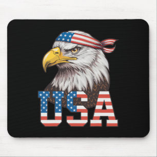 Tapis De Souris Drapeau américain Usa Hommes Femmes Enfants Aigle 