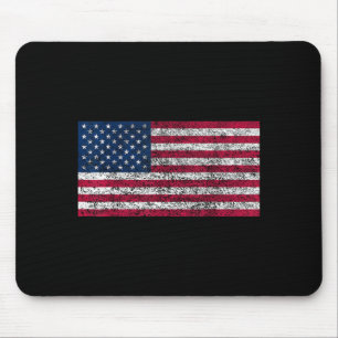 Tapis De Souris Drapeau américain USA noir distressé pour hommes e