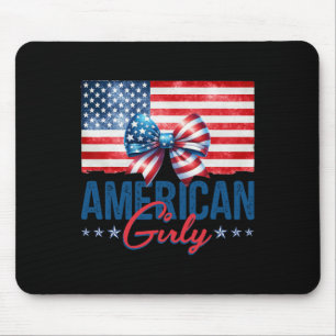 Tapis De Souris Drapeau américain Usa Vintage Football 4 juillet P