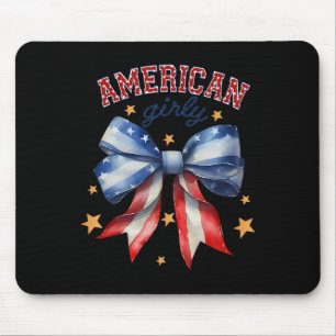 Tapis De Souris Drapeau américain Usa Vintage Rouge Blanc Et Cool