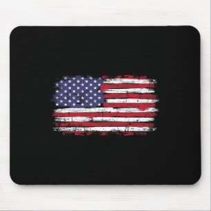 Tapis De Souris Drapeau Américain Vintage Pour La Fête De L'Indépe