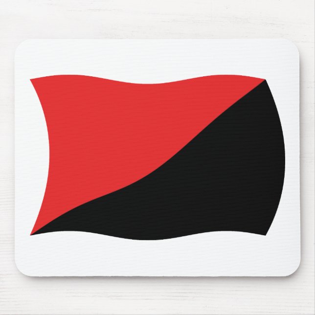 Tapis de souris drapeau anarcho-syndicaliste (Devant)