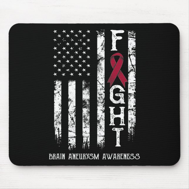 Tapis De Souris Drapeau Aneurysm Warrior Us (Devant)
