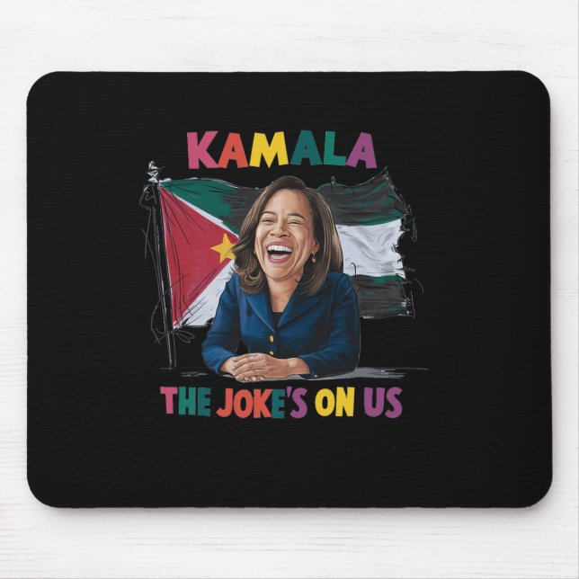 Tapis De Souris Drapeau Anti Kamala Harris Palestine (Devant)