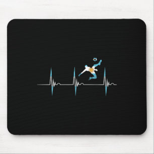 Tapis De Souris Drapeau Argentine Battement de coeur Ekg Pouls Foo