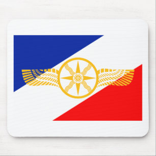 Tapis De Souris Drapeau assyrien, drapeau chaldéen, drapeau de