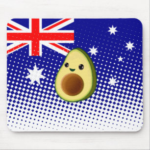 Tapis De Souris Drapeau australien mignon Avocado personnalisé