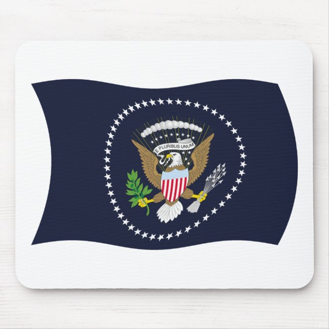 Tapis de souris Drapeau avec sceau présidentiel de (Devant)