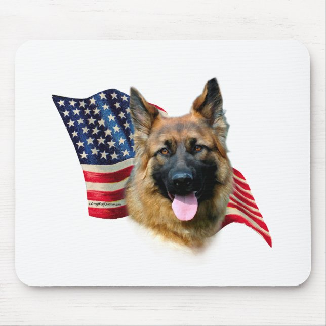 Tapis De Souris Drapeau berger allemand (Devant)